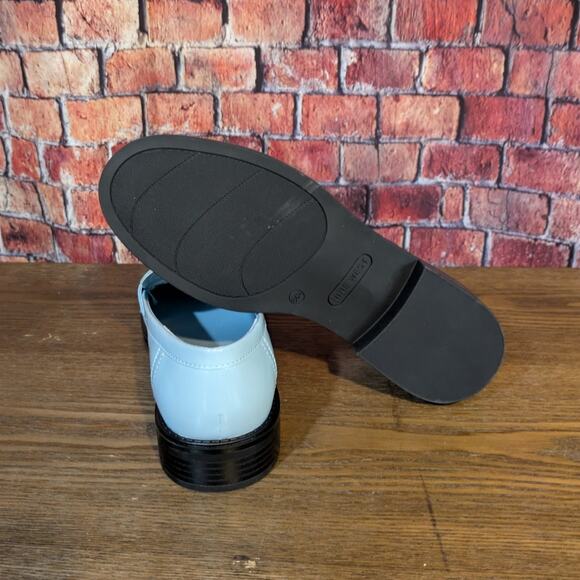 Nine West Light Blue Patent Loafers Size 8.5 - Picture 4 of 7